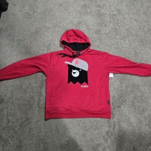 FUBU The Collection Bear Hoodie – Size M – Red – Graphic Streetwear‎